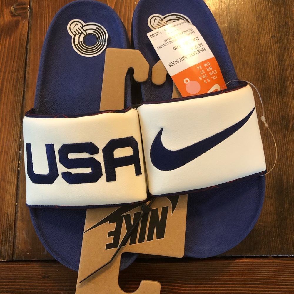 Nike Mens OffCourt Slides SE USA Blue White DA2586 100 Men SZ 6 WM SZ 7.5